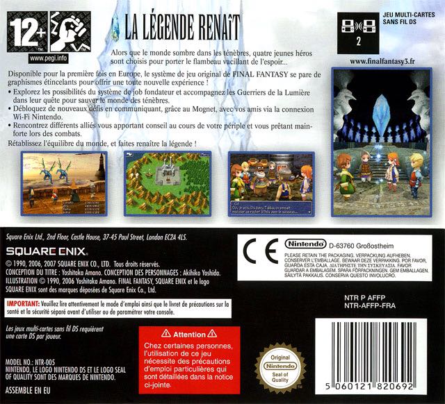 Final Fantasy 3 III - NDS - Nintendo DS (Square Enix - 1) video game collectible [Barcode 5060121820722] - Main Image 2