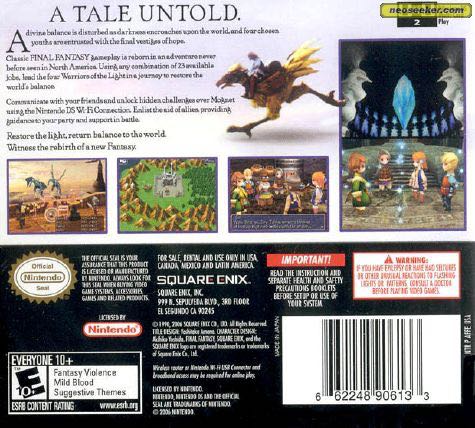 Final Fantasy III - Nintendo DS (Square) video game collectible [Barcode 6060724820692] - Main Image 2