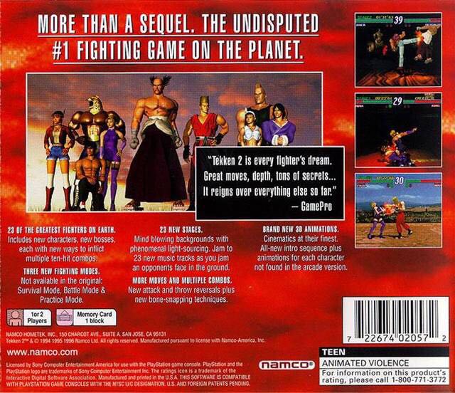Tekken 2 - Sony PlayStation (Namco - 2) video game collectible - Main Image 2