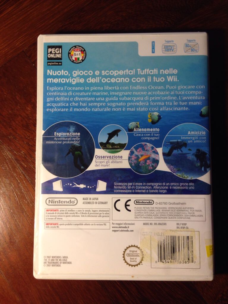 Endless Ocean - Nintendo Wii (Nintendo - 1) video game collectible [Barcode 045496363857] - Main Image 2