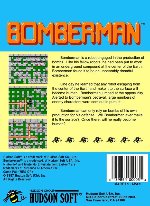 Bomberman - Nintendo Entertainment System (NES) (Hudson Soft) video game collectible - Main Image 2