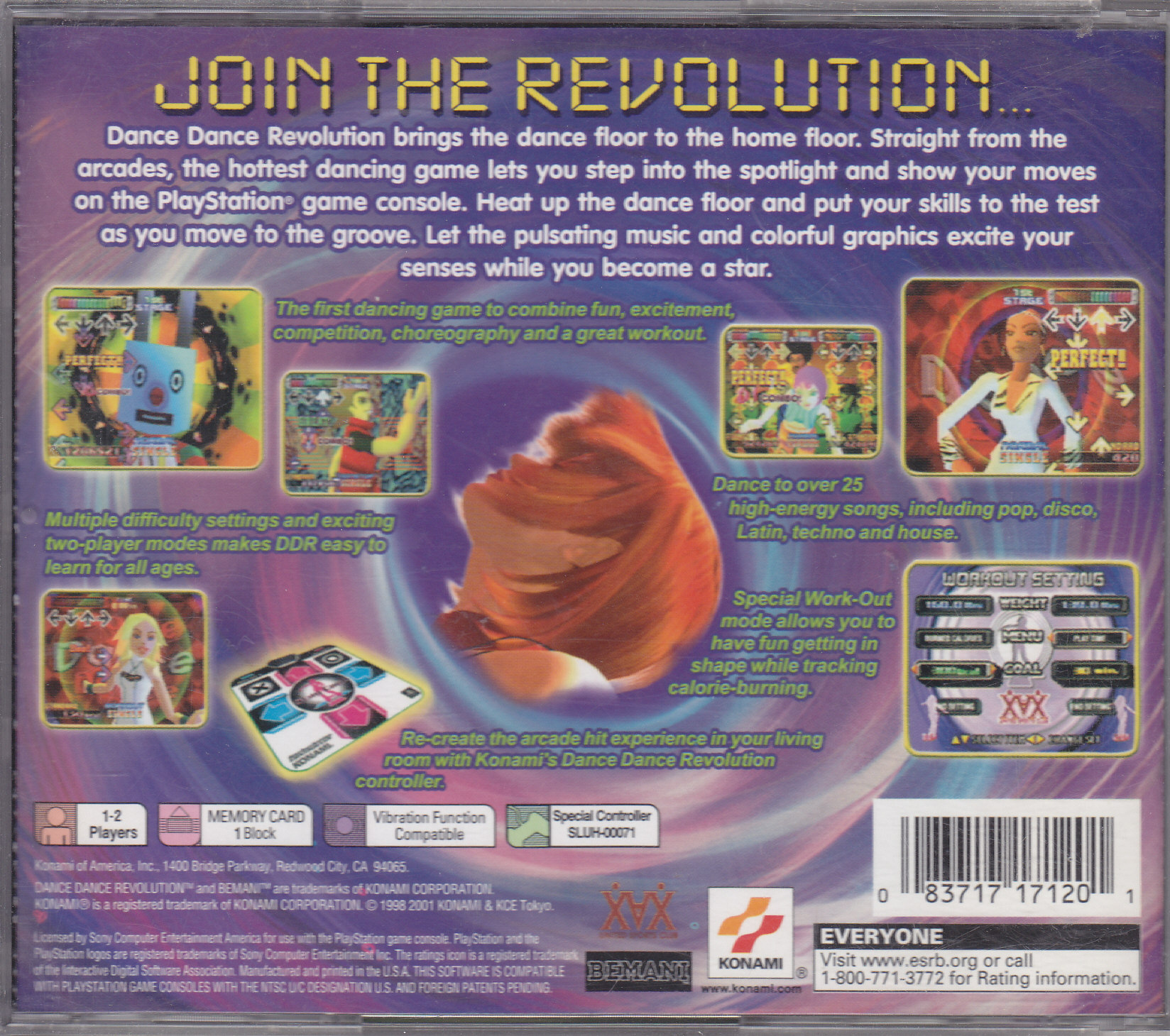 Dance Dance Revolution - Sony PlayStation (Konami - 2 Players) video game collectible [Barcode 083717171201] - Main Image 2