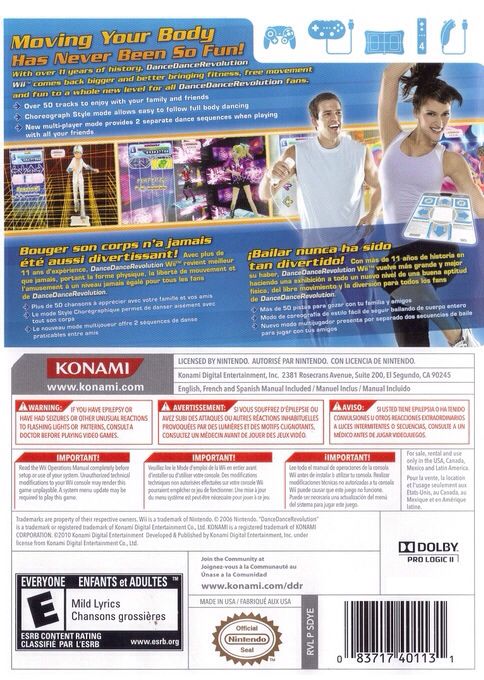 Dance Dance Revolution - Nintendo Wii (Konami - 4) video game collectible - Main Image 2