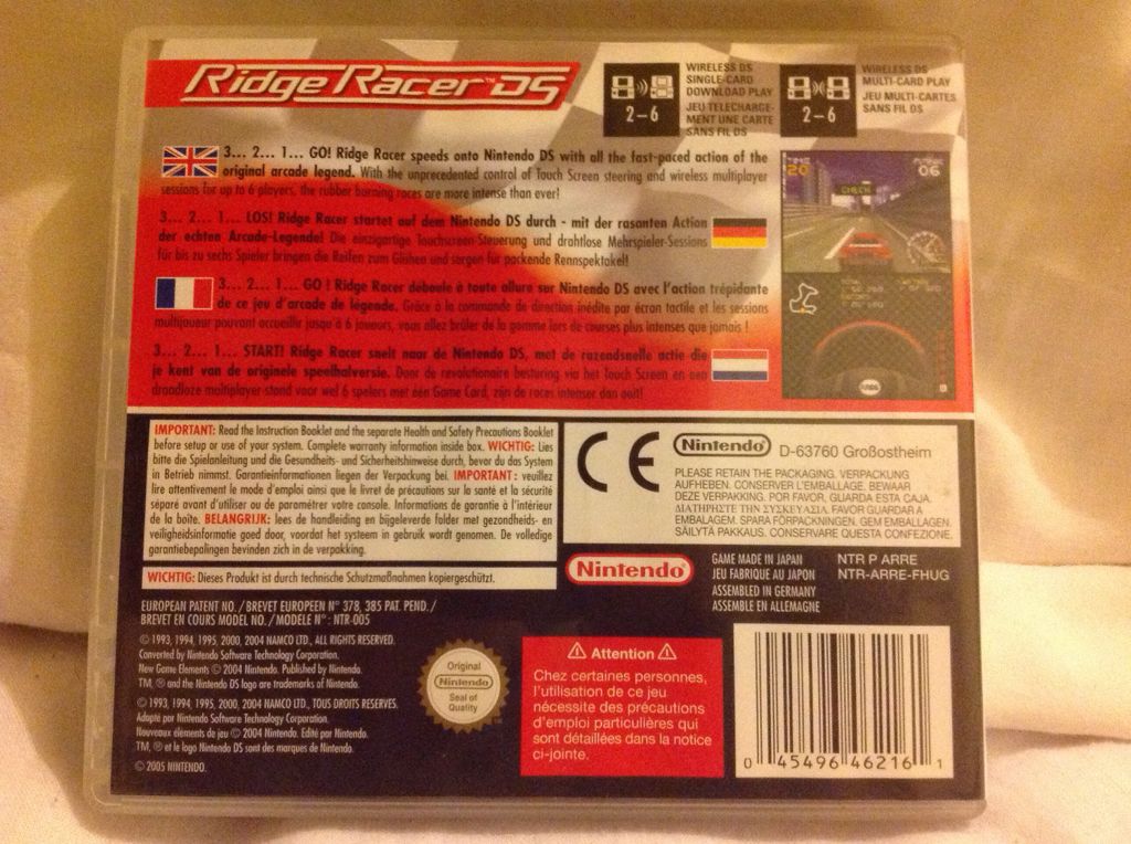 Ridge Racer DS - Nintendo DS (2000, Nintendo - 2) video game collectible [Barcode 045496462161] - Main Image 2