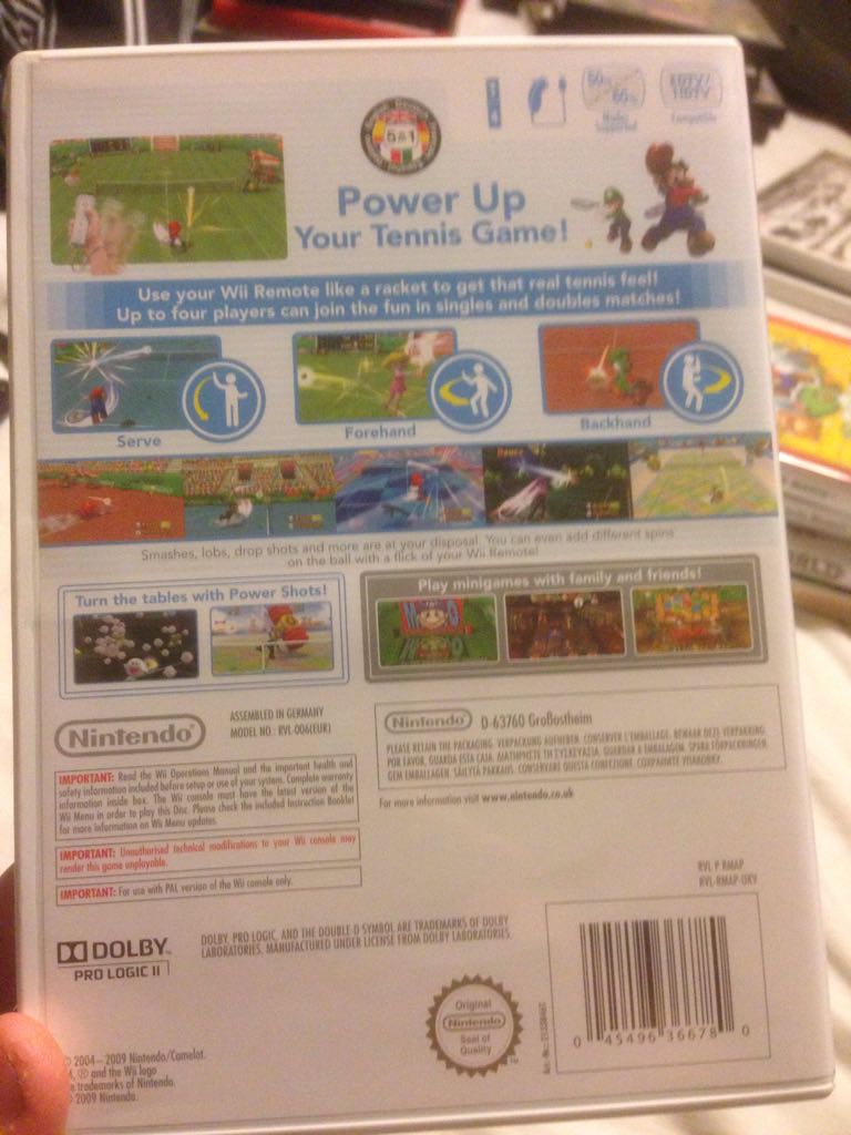 Mario Power Tennis - Nintendo Wii (Nintendo - 1 - 4) video game collectible [Barcode 045496366780] - Main Image 2
