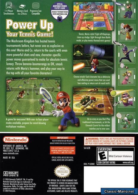 Mario Power Tennis - Nintendo GameCube (Nintendo - 1-4) video game collectible [Barcode 045496393328] - Main Image 2
