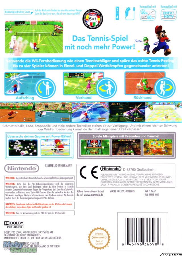 Wii: Mario Power Tennis - Nintendo Wii (Nintendo - 1-4) video game collectible [Barcode 045496901424] - Main Image 2