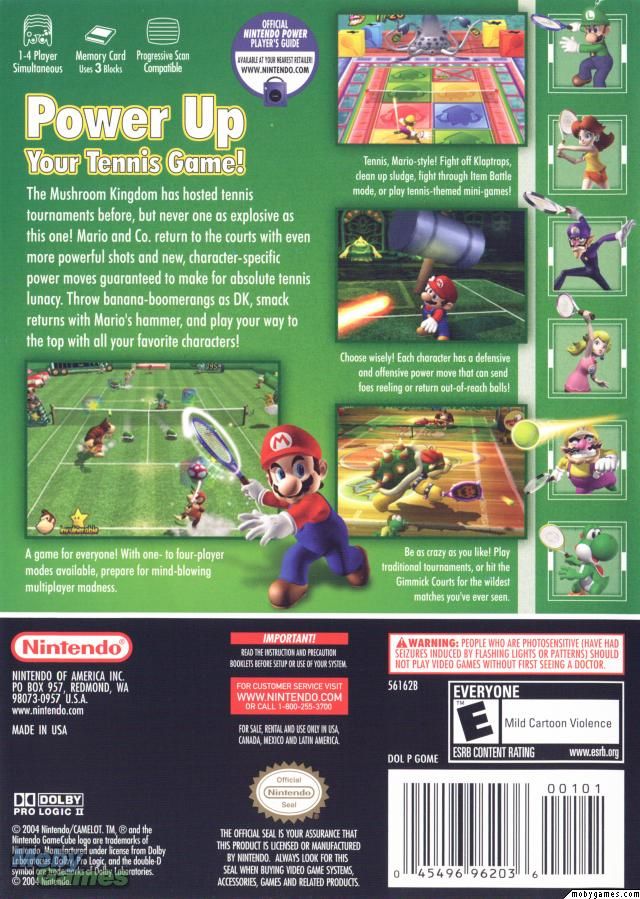 Mario Power Tennis - Nintendo Wii (1-4) video game collectible - Main Image 2