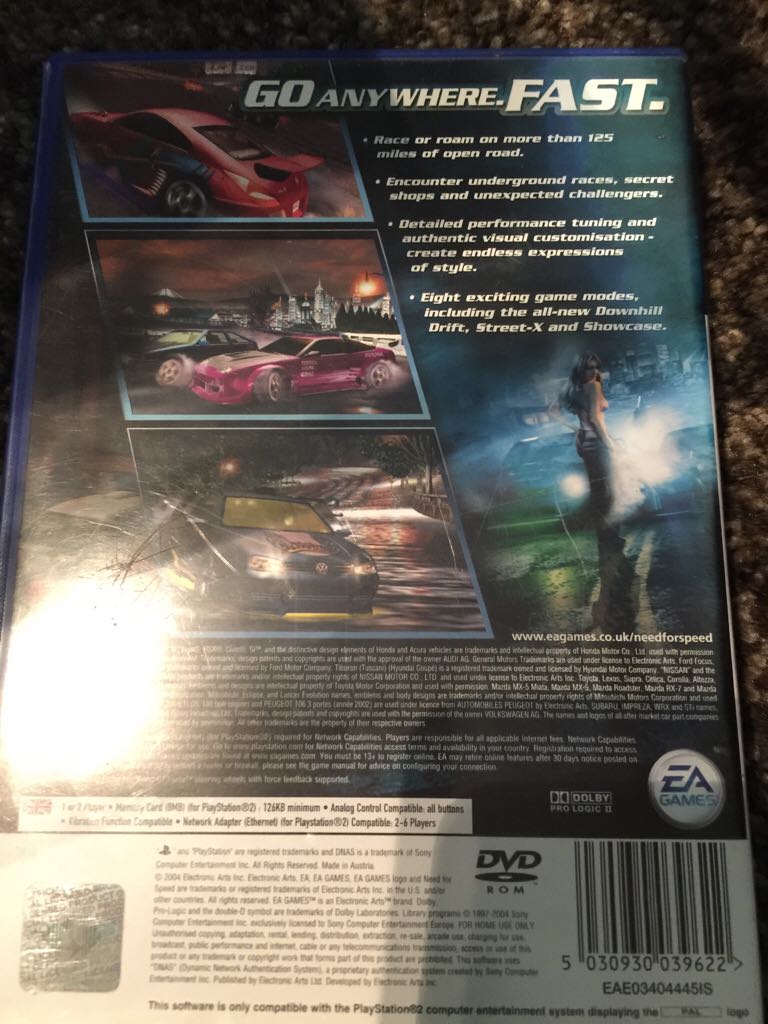 Need for Speed: Underground 2 - Sony PlayStation 2 (PS2) (Electronic Arts/EA Games - 2) video game collectible [Barcode 5030930039622] - Main Image 2
