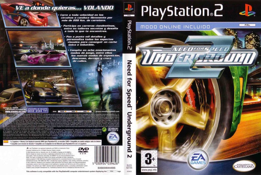 Need for Speed: Underground 2 - Sony PlayStation 2 (PS2) (Electronic Arts - 2) video game collectible [Barcode 5030931039621] - Main Image 2