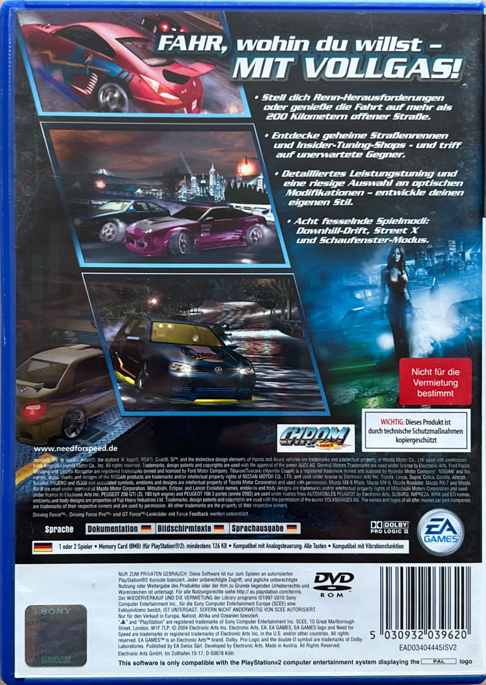 Need for Speed Underground 2 - Sony PlayStation 2 (PS2) (Electronic Arts - 2) video game collectible [Barcode 5030932039620] - Main Image 2