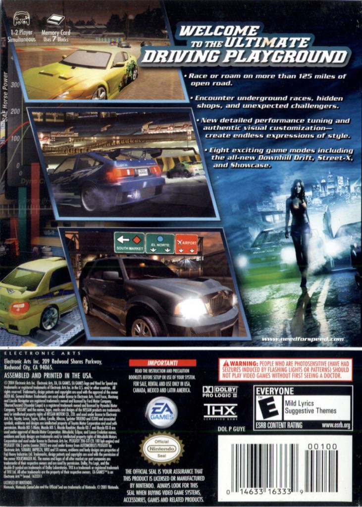 Need for Speed: Underground 2 - Nintendo GameCube (EA (Electronic Arts) - 2) video game collectible [Barcode 5030946046225] - Main Image 2