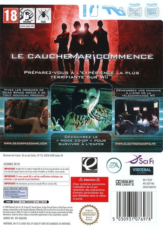 Dead Space: Extraction - Nintendo Wii (EA / Electronic Arts - 2) video game collectible [Barcode 5030934076975] - Main Image 2