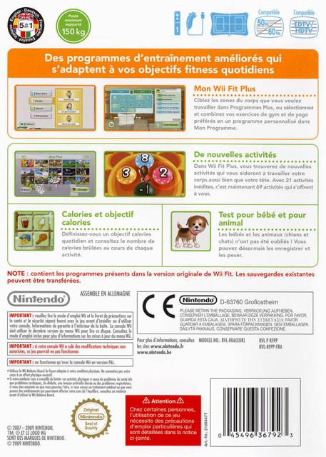 Wii Fit Plus - Nintendo Wii (Nintendo - 1) video game collectible [Barcode 045496367916] - Main Image 2
