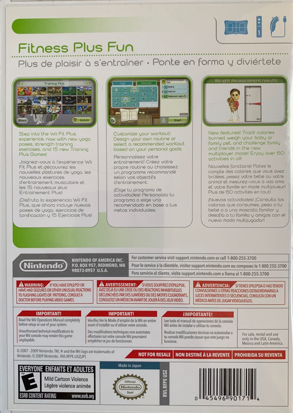 Wii Fit Plus - Nintendo Wii (Nintendo - 1-2) video game collectible [Barcode 045496901714] - Main Image 3