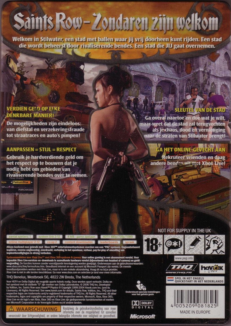 Saints Row - Microsoft Xbox 360 (THQ - 1) video game collectible [Barcode 4005209081825] - Main Image 2