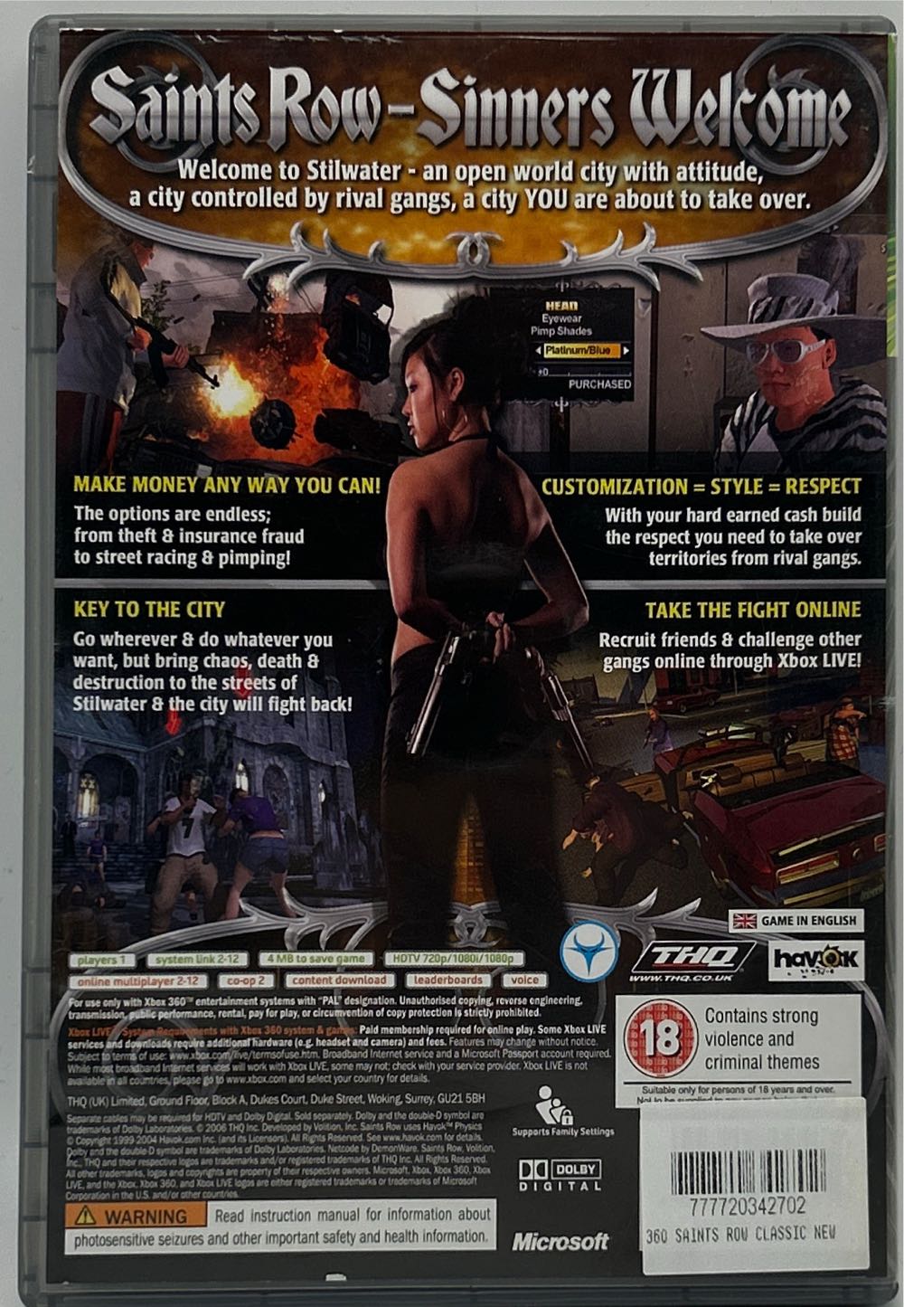 Saints Row (Classics) - Microsoft Xbox 360 (THQ) video game collectible [Barcode 4005209109581] - Main Image 2