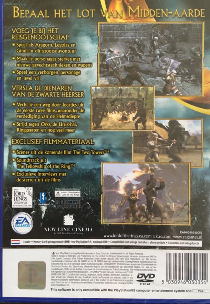 The Lord of the Rings The Two Towers - Sony PlayStation 2 (PS2) (Electronic Arts/EA Games - 2) video game collectible [Barcode 5030946030354] - Main Image 2