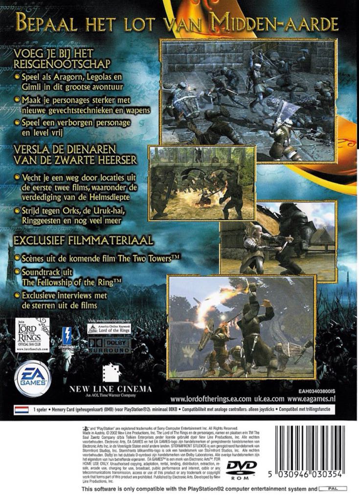 The Lord of the Rings: The Two Towers - Sony PlayStation 2 (PS2) video game collectible - Main Image 2