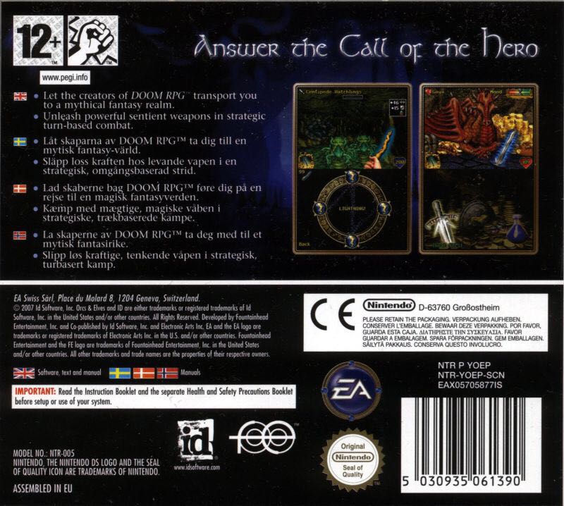 Orcs & Elves - Nintendo DS ((EA) Electronic Arts - 1) video game collectible [Barcode 5030931061394] - Main Image 2