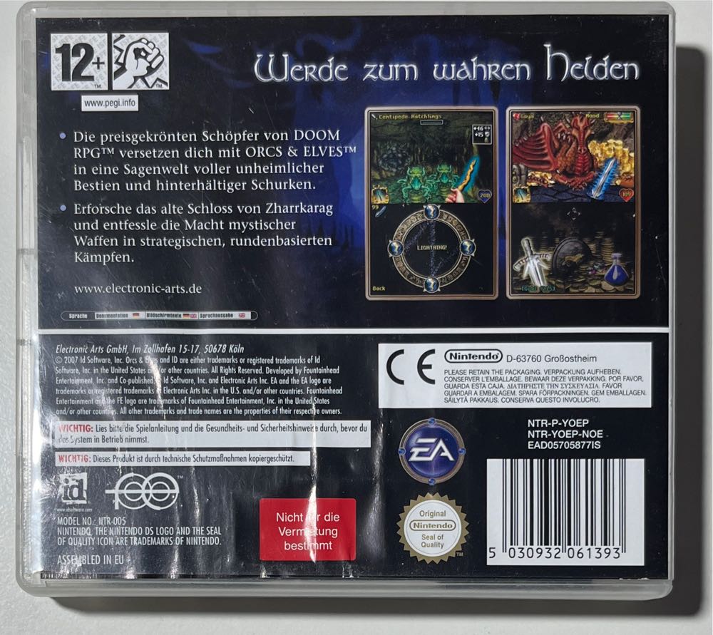Orcs and Elves - Nintendo DS (Electronic Arts/EA Games) video game collectible [Barcode 5030932061393] - Main Image 2