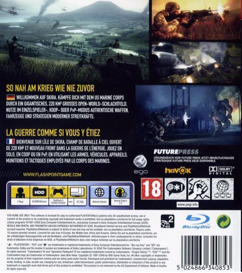 Operation Flashpoint - Dragon Rising - Sony PlayStation 3 (PS3) (Codemasters) video game collectible - Main Image 2