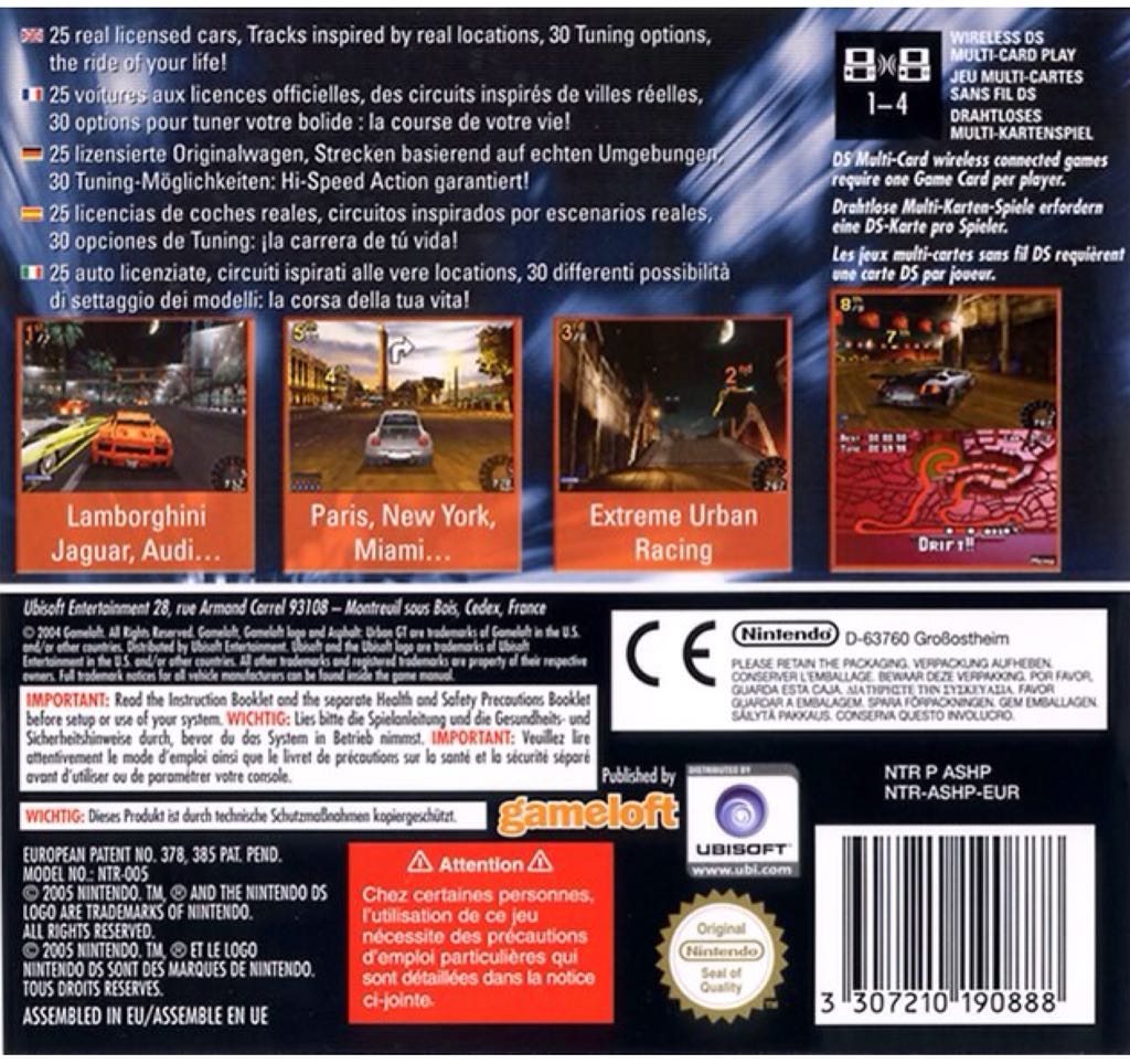 Asphalt Urban GT - Nintendo DS (Ubisoft - 1) video game collectible [Barcode 3307210190888] - Main Image 2