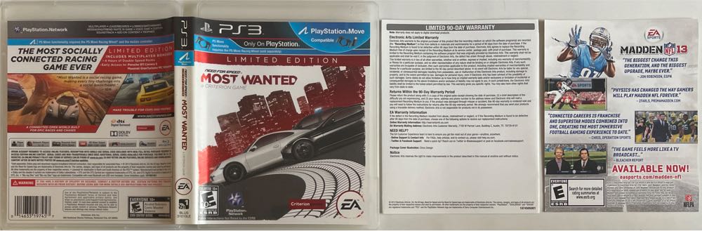 Need For Speed: Most Wanted - Sony PlayStation 3 (PS3) (Electronic Arts - 1) video game collectible [Barcode 014633197457] - Main Image 4