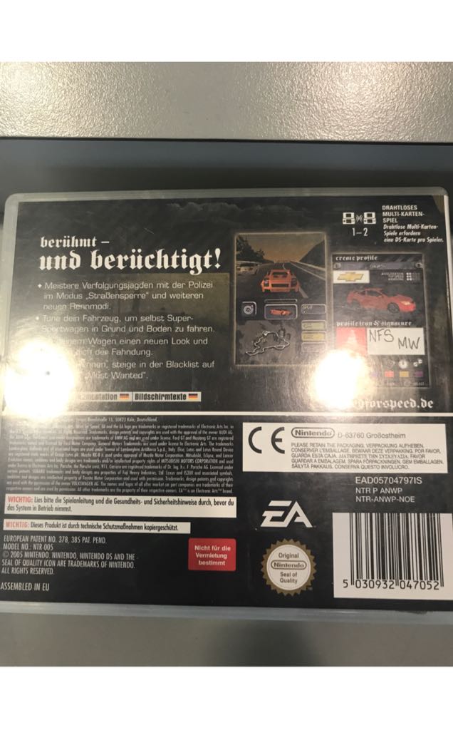 Need For Speed Most Wanted - Nintendo DS video game collectible [Barcode 5030932047052] - Main Image 2
