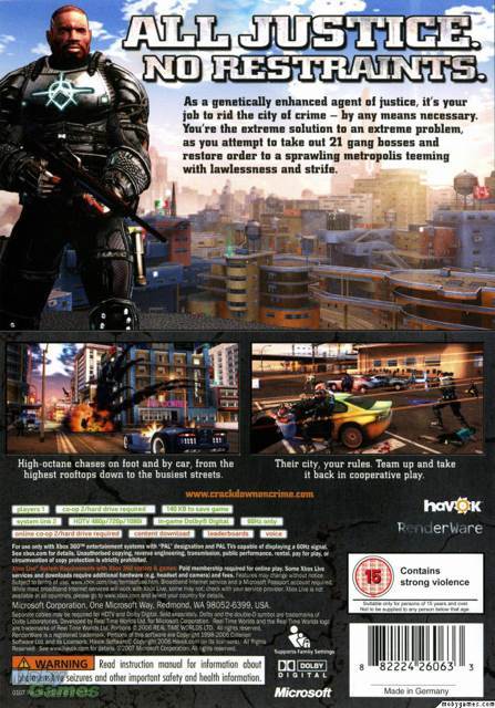Crackdown - Microsoft Xbox 360 (Microsoft Game Studios - 2) video game collectible [Barcode 882224445504] - Main Image 2