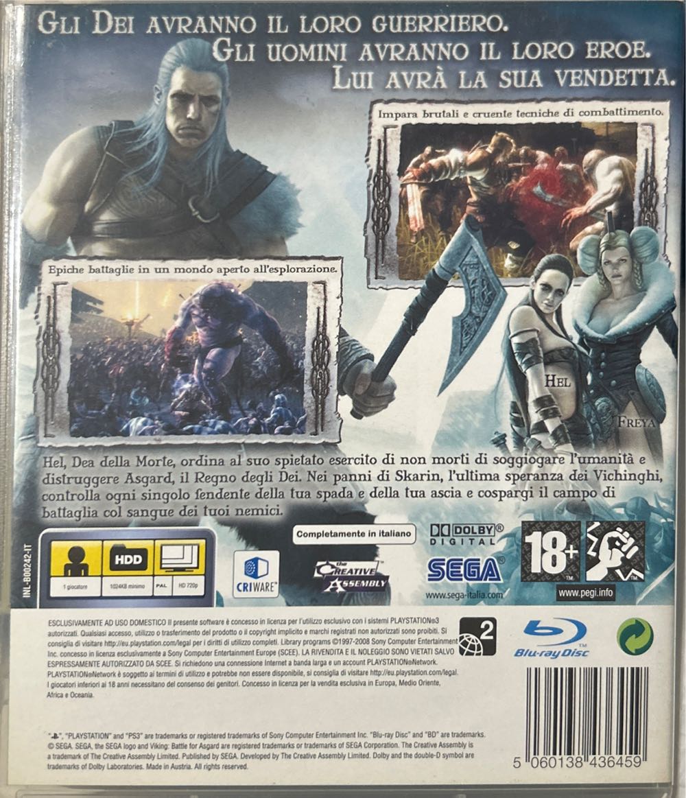 Viking: Battle For Asgard - Sony PlayStation 3 (PS3) (Sega) video game collectible [Barcode 5060138436459] - Main Image 2