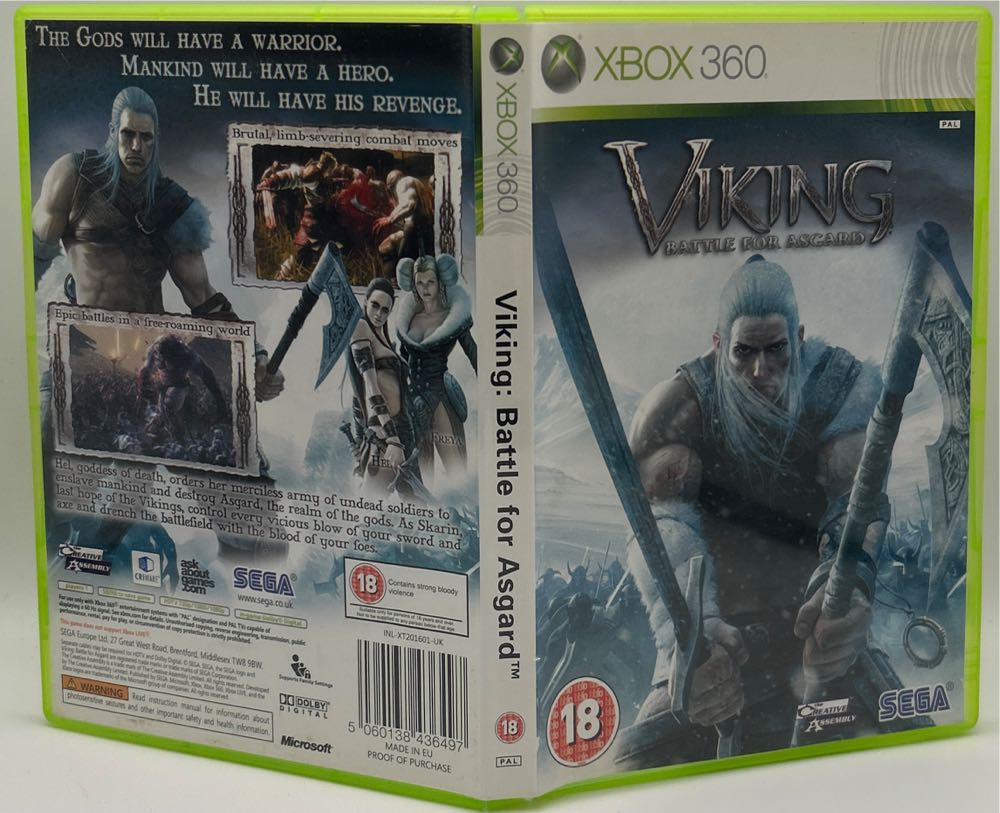 Viking: Battle For Asgard - Microsoft Xbox 360 (Sega - 1) video game collectible [Barcode 5060138436497] - Main Image 3