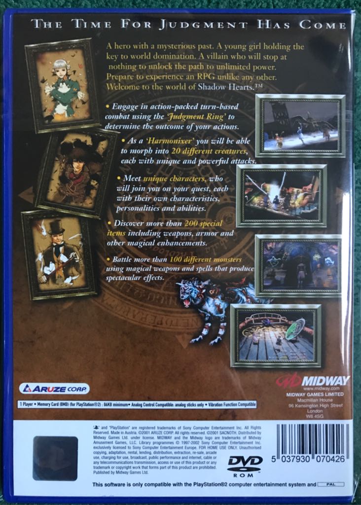 Shadow Hearts - Sony PlayStation 2 (PS2) (Midway - 1) video game collectible [Barcode 5037930070426] - Main Image 2