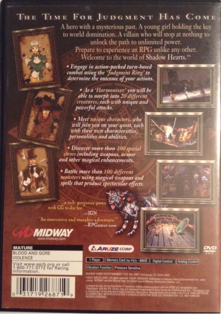 Shadow Hearts - Sony PlayStation 2 (PS2) (Midway - 1) video game collectible - Main Image 2