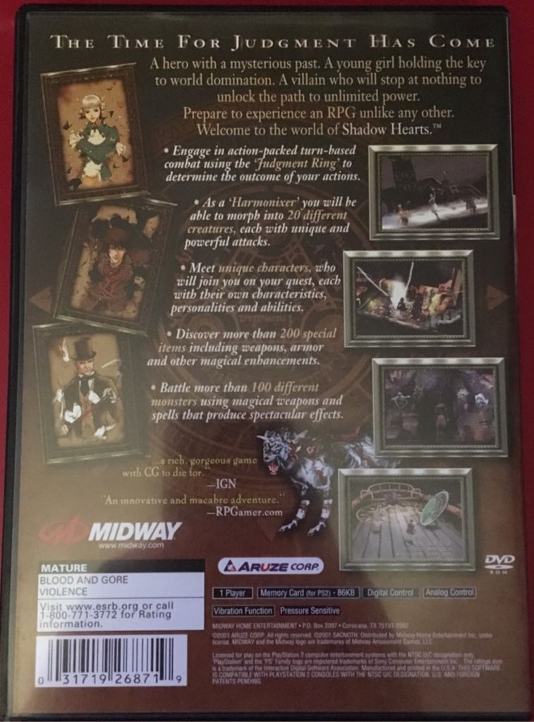 Shadow Hearts - Sony PlayStation 2 (PS2) (Midway - 1) video game collectible - Main Image 2