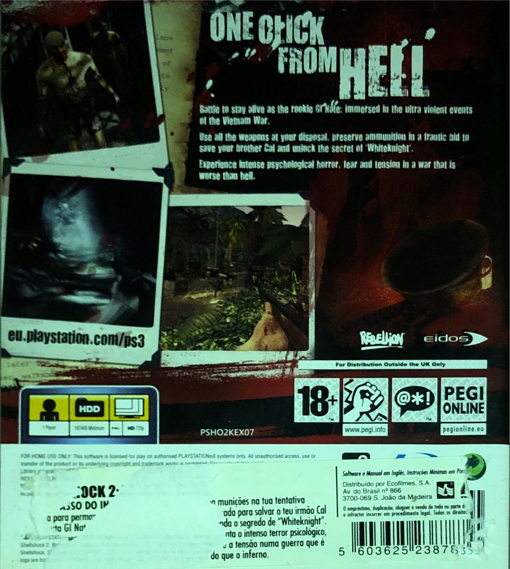 Shellshock 2: Blood Trails - Sony PlayStation 3 (PS3) (Eidos Interactive - 1) video game collectible [Barcode 5021290035355] - Main Image 2