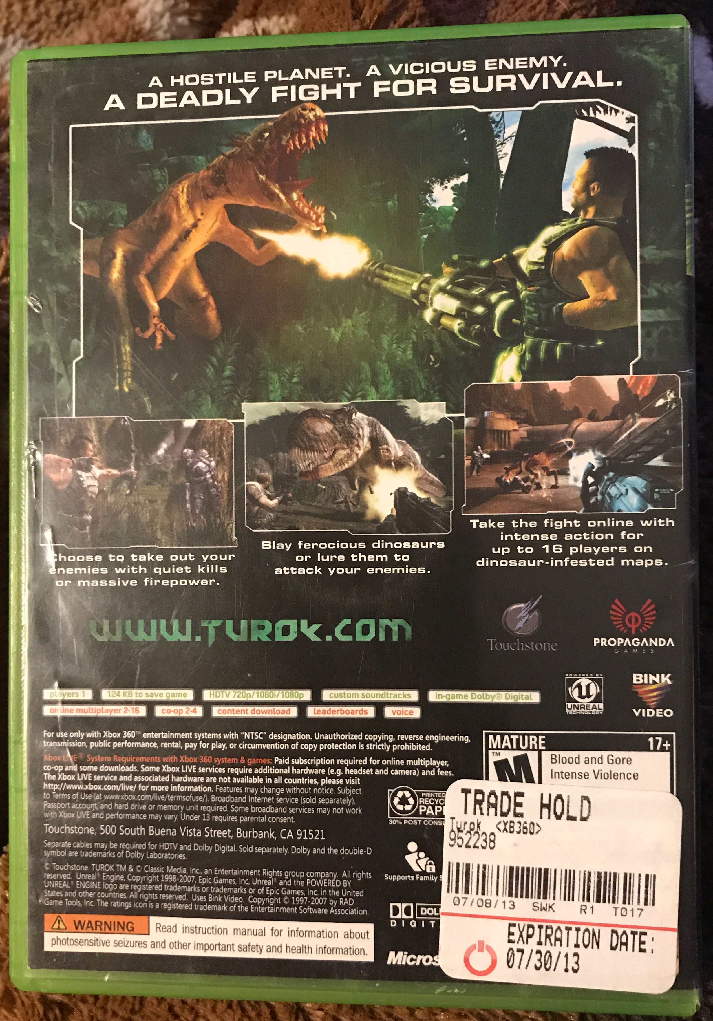Turok - Microsoft Xbox 360 (Propaganda Games - 1) video game collectible [Barcode 8717418149338] - Main Image 2