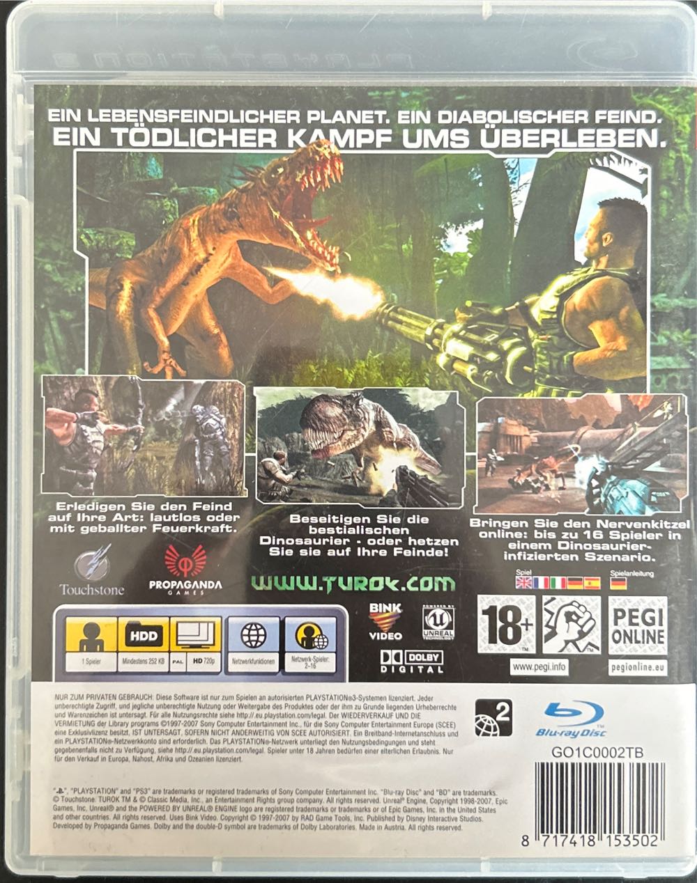 Turok - Sony PlayStation 3 (PS3) video game collectible [Barcode 8717418153502] - Main Image 2