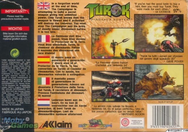 Turok (Digital) - Nintendo 64 (N64) video game collectible - Main Image 2