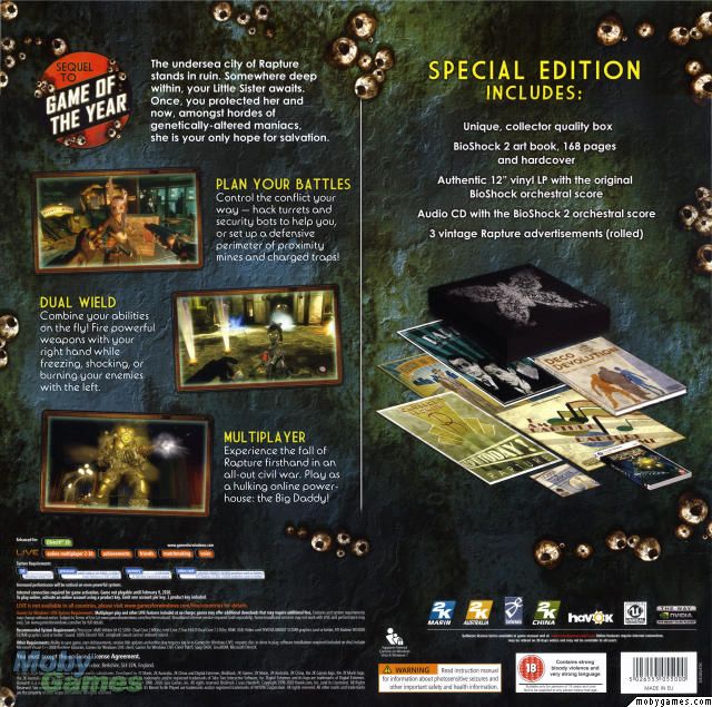 Bioshock 2 Special Edition - Sony PlayStation 3 (PS3) (2 K Games - 1) video game collectible [Barcode 502655525056] - Main Image 2