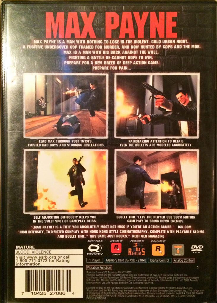 Max Payne - Nintendo GameCube (Rockstar) video game collectible - Main Image 2