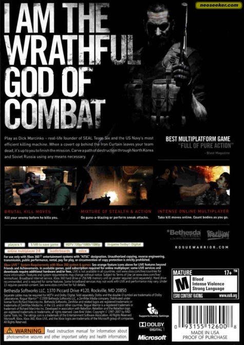 Rogue Warrior - Microsoft Xbox 360 (Bethesda Softworks - 1-8) video game collectible [Barcode 093155122420] - Main Image 2