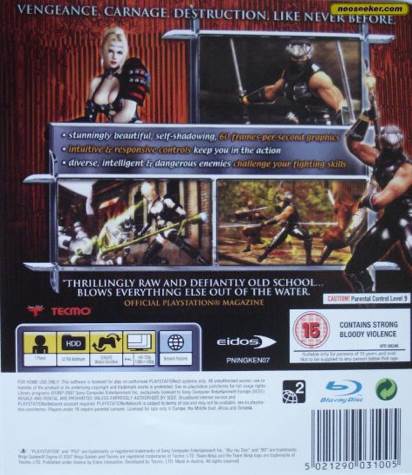 Ninja Gaiden: Sigma - Sony PlayStation 3 (PS3) (Eidos - 1) video game collectible [Barcode 5021290030947] - Main Image 2