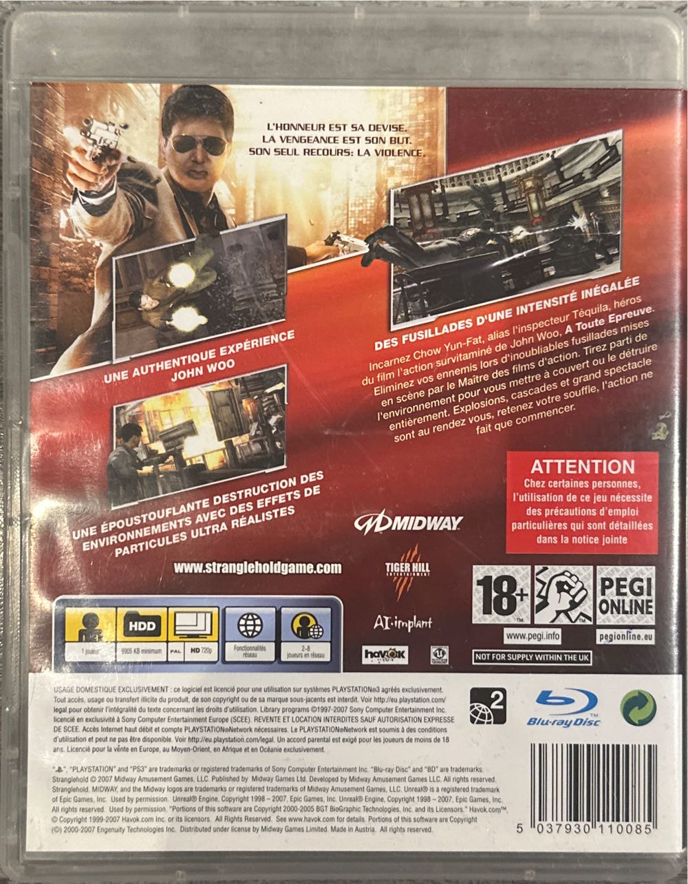 Stranglehold PS3 - Sony PlayStation 3 (PS3) (8) video game collectible [Barcode 5037930110085] - Main Image 2