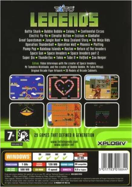 Taito Legends - PC (Empire Interactive Europe Limited - 1-2) video game collectible [Barcode 010086851588] - Main Image 2