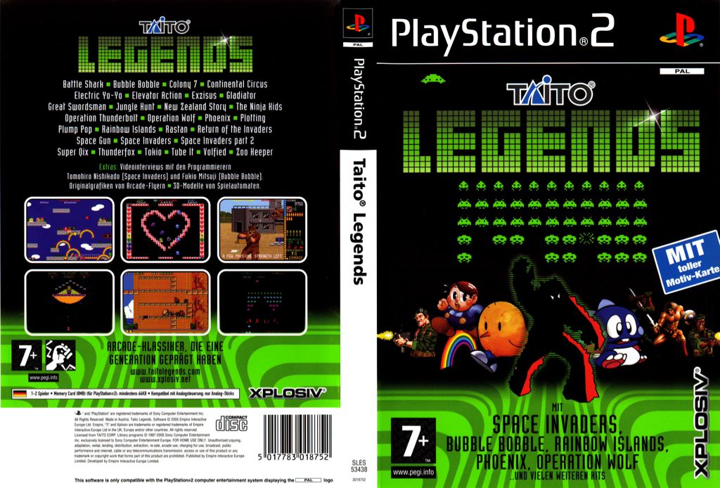 PS2 / Taito Legends - Sony PlayStation 2 (PS2) (Xplosiv - 2) video game collectible [Barcode 5017783018738] - Main Image 2