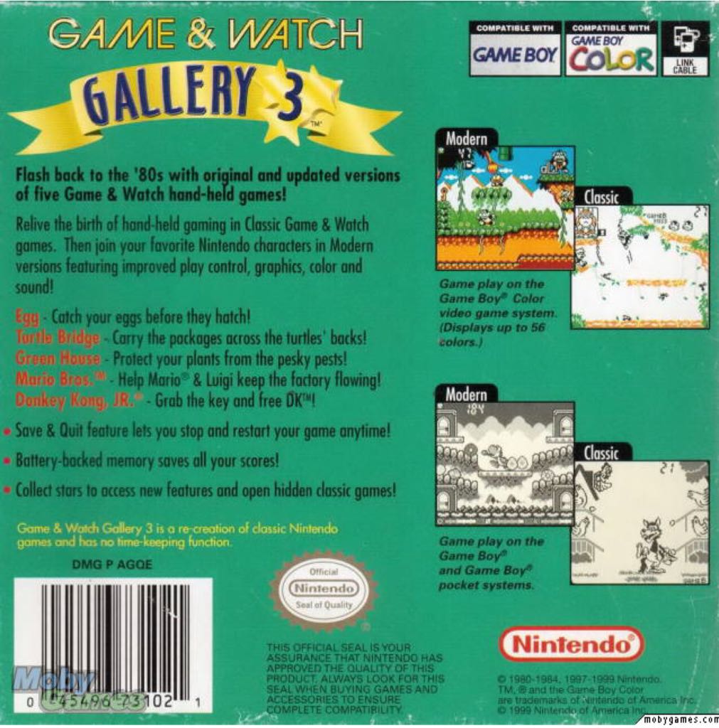 Game & Watch Gallery 3 - Nintendo Game Boy Color (Nintendo - 1) video game collectible - Main Image 2
