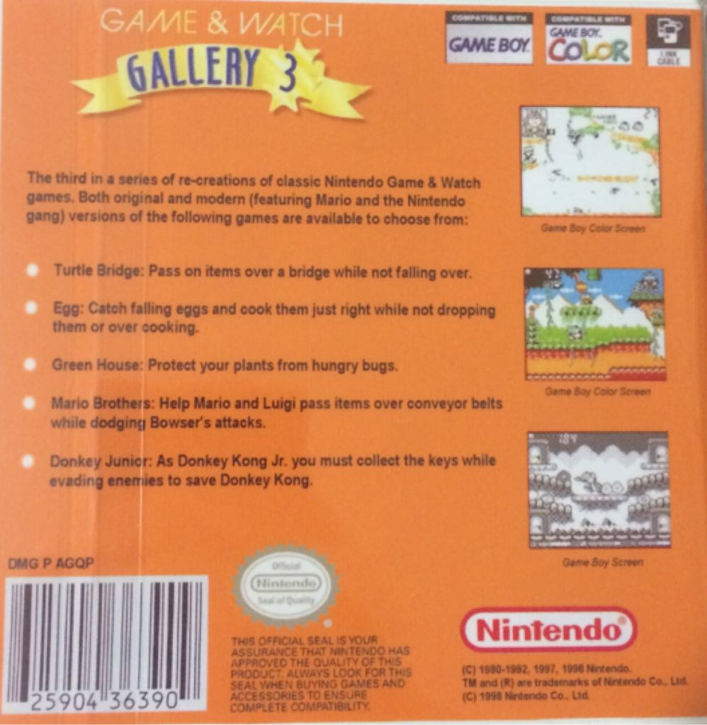 Game and Watch Gallery 3 - Nintendo Game Boy Color (Nintendo - 1) video game collectible - Main Image 2