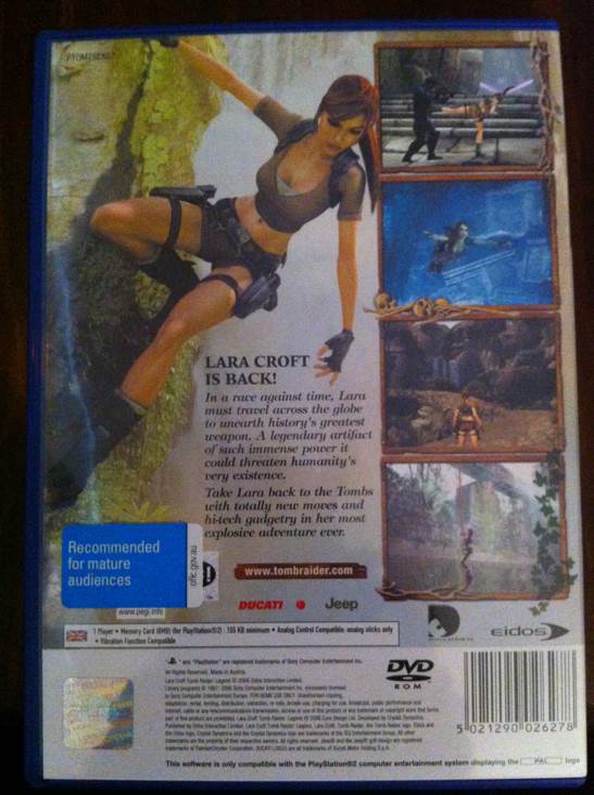 Lara Croft Tomb Raider: Legend - Sony PlayStation 2 (PS2) (Eidos Interactive - 1) video game collectible [Barcode 5021290026278] - Main Image 2