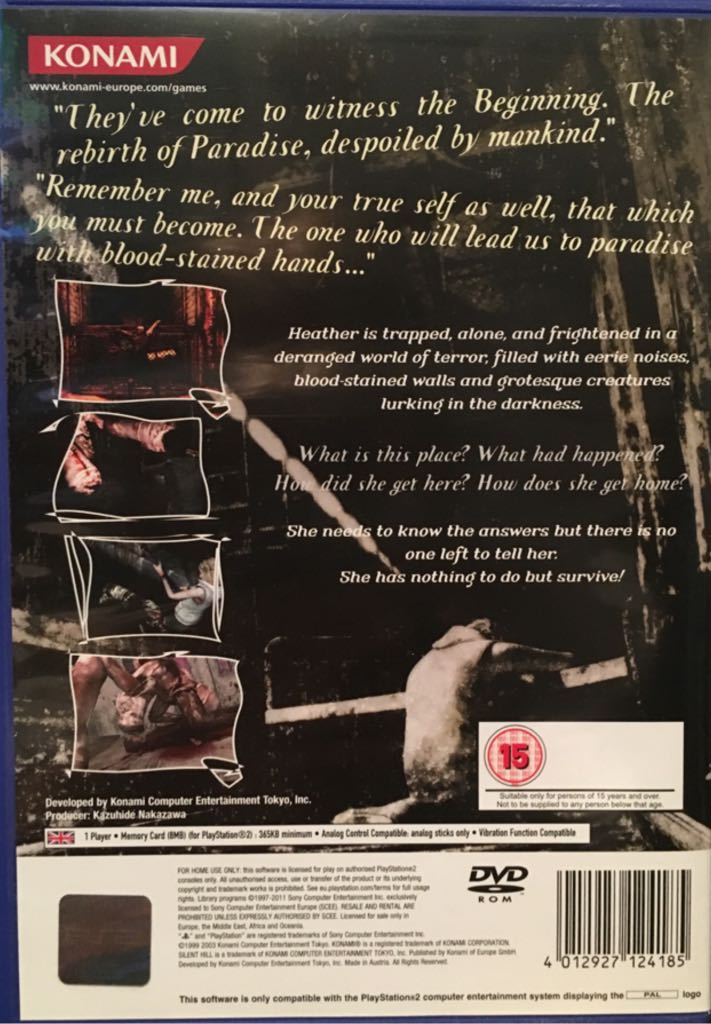 Silent Hill 3 - Sony PlayStation 2 (PS2) (Konami - 1) video game collectible [Barcode 4012927124185] - Main Image 2